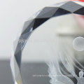 Forma redonda pisapapeles de cristal grande como decoración de artesanía de cristal